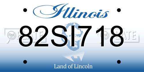 82SI718 Illinois License Plate