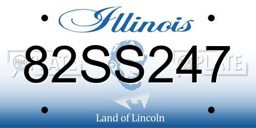 82SS247 Illinois License Plate
