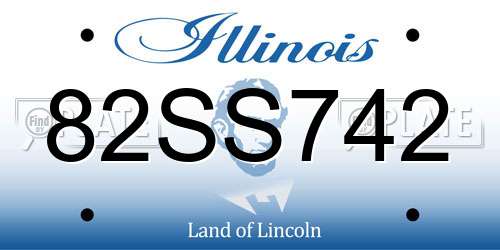 82SS742 Illinois License Plate