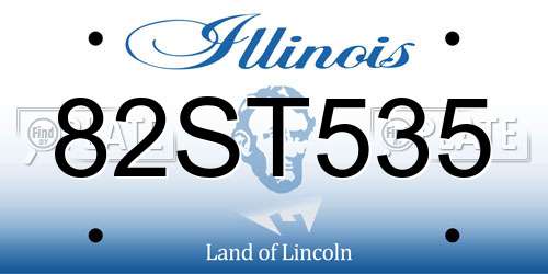 82ST535 Illinois License Plate