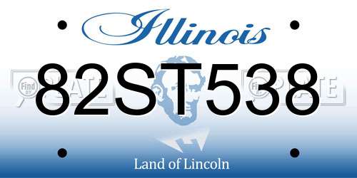 82ST538 Illinois License Plate
