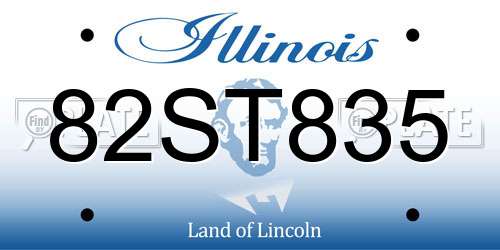 82ST835 Illinois License Plate