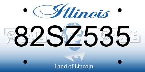 82SZ535 Illinois License Plate