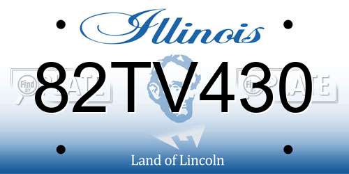 82TV430 Illinois License Plate