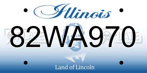 82WA970 Illinois License Plate