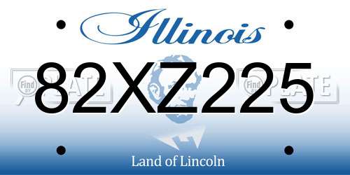 82XZ225 Illinois License Plate