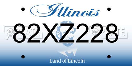 82XZ228 Illinois License Plate