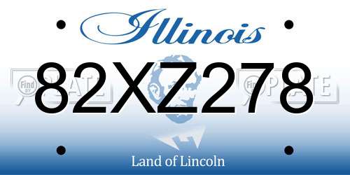 82XZ278 Illinois License Plate