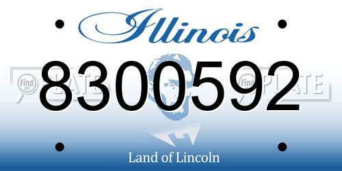 8300592 Illinois License Plate