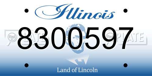 8300597 Illinois License Plate