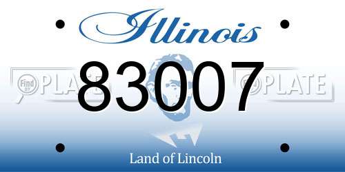 83007 Illinois License Plate
