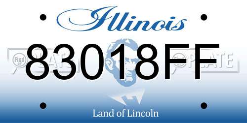 83018FF Illinois License Plate