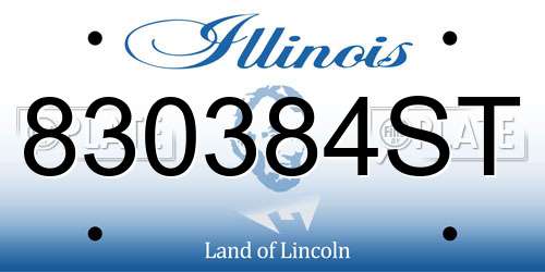 830384ST Illinois License Plate