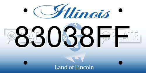 83038FF Illinois License Plate