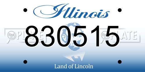 830515 Illinois License Plate