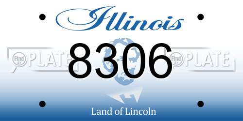 8306 Illinois License Plate