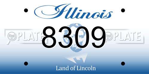 8309 Illinois License Plate