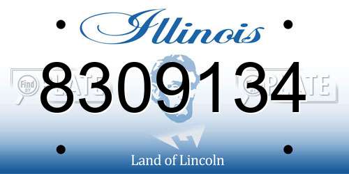8309134 Illinois License Plate