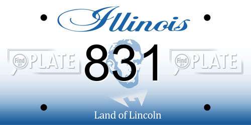 831 Illinois License Plate