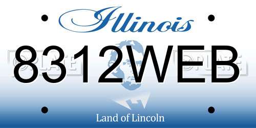 8312WEB Illinois License Plate
