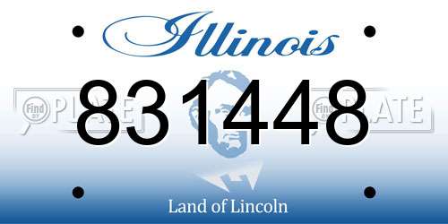 831448 Illinois License Plate