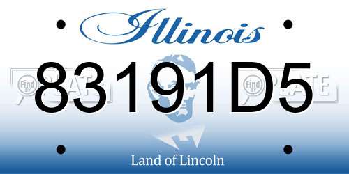 83191D5 Illinois License Plate