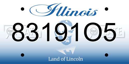 83191O5 Illinois License Plate