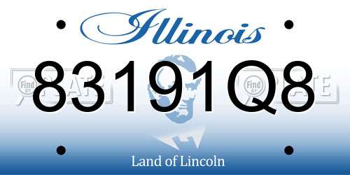 83191Q8 Illinois License Plate