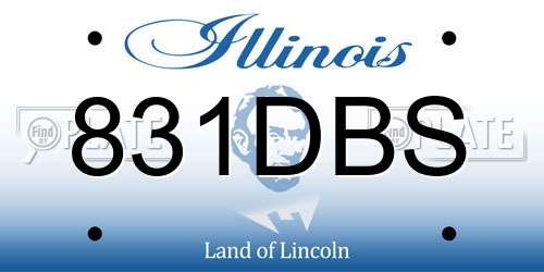 831DBS Illinois License Plate
