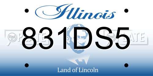 831DS5 Illinois License Plate