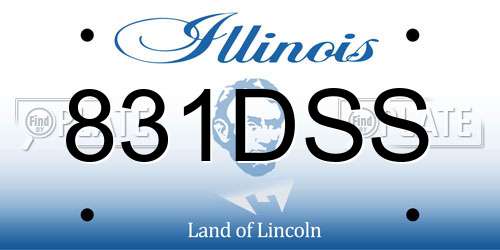 831DSS Illinois License Plate