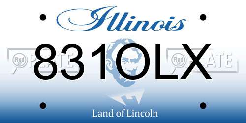 831OLX Illinois License Plate