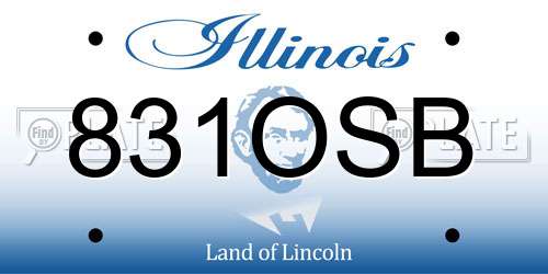 831OSB Illinois License Plate
