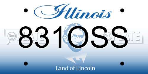 831OSS Illinois License Plate