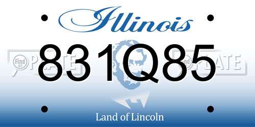 831Q85 Illinois License Plate