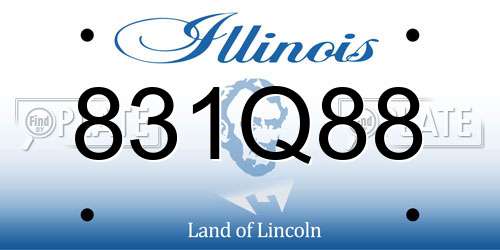 831Q88 Illinois License Plate