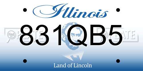 831QB5 Illinois License Plate