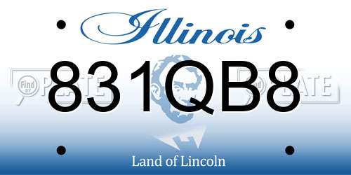 831QB8 Illinois License Plate