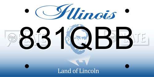 831QBB Illinois License Plate