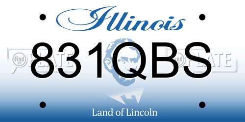 831QBS Illinois License Plate