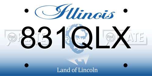 831QLX Illinois License Plate