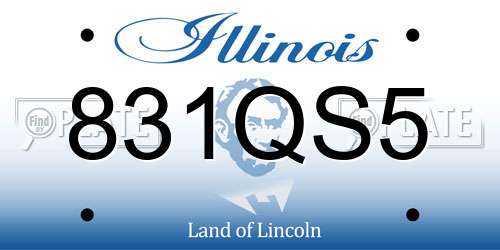 831QS5 Illinois License Plate
