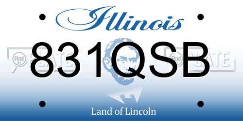 831QSB Illinois License Plate