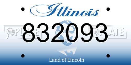 832093 Illinois License Plate