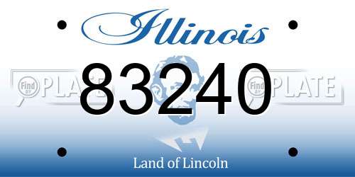 83240 Illinois License Plate