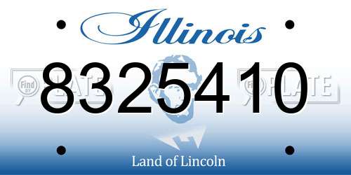 8325410 Illinois License Plate