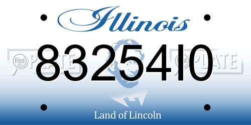 83254I0 Illinois License Plate