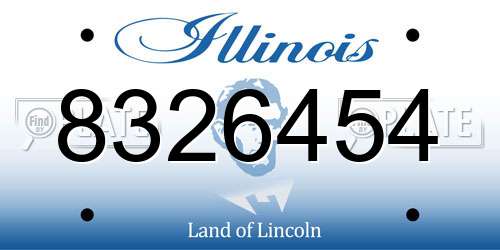 8326454 Illinois License Plate