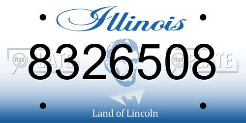8326508 Illinois License Plate