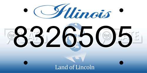 83265O5 Illinois License Plate